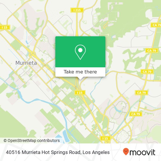 Mapa de 40516 Murrieta Hot Springs Road