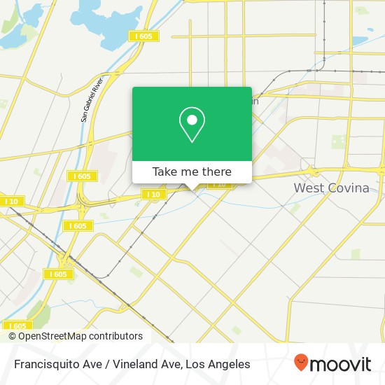 Francisquito Ave / Vineland Ave map