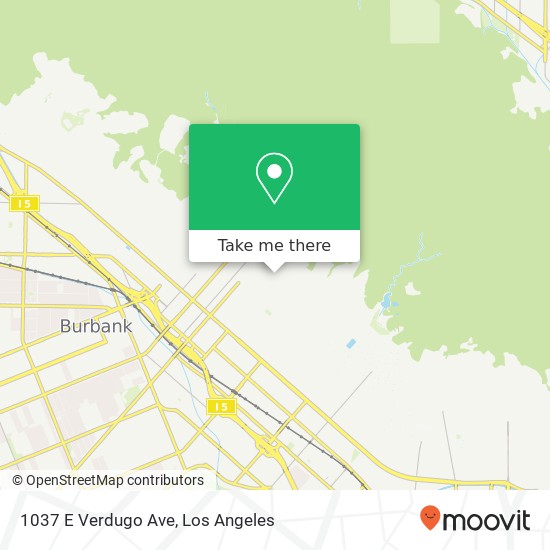 Mapa de 1037 E Verdugo Ave