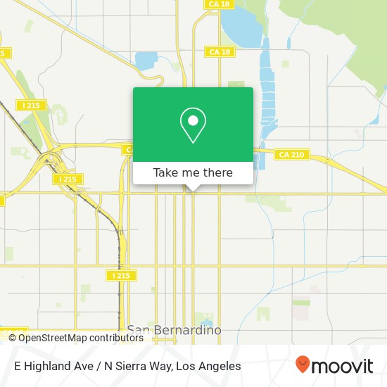 Mapa de E Highland Ave / N Sierra Way
