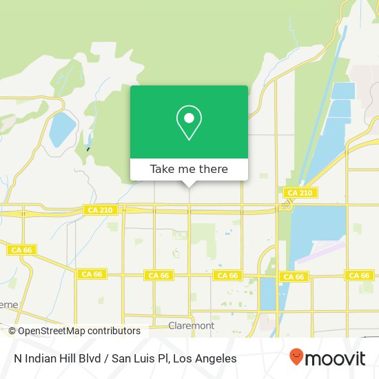 Mapa de N Indian Hill Blvd / San Luis Pl