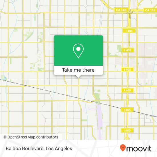 Mapa de Balboa Boulevard