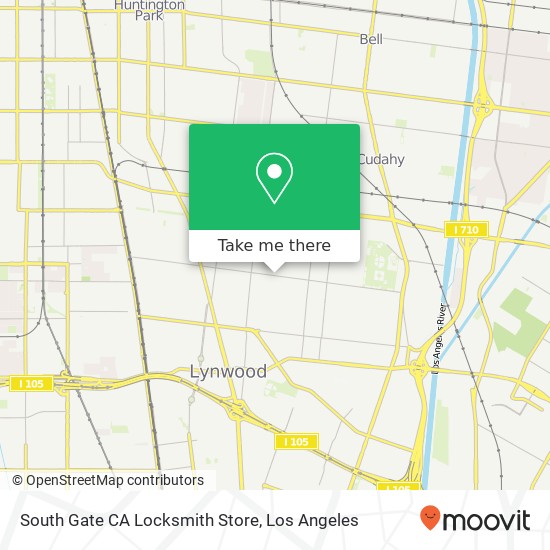 Mapa de South Gate CA Locksmith Store