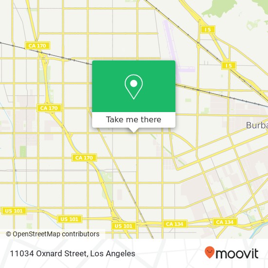 11034 Oxnard Street map