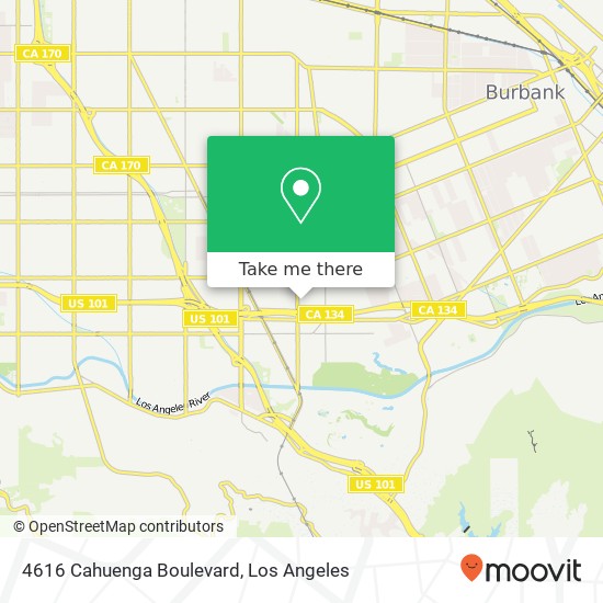 4616 Cahuenga Boulevard map