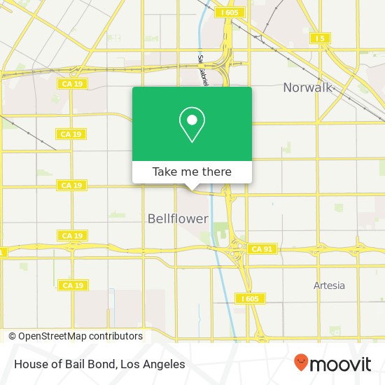 House of Bail Bond map