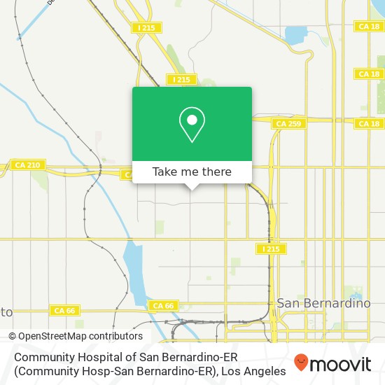 Mapa de Community Hospital of San Bernardino-ER (Community Hosp-San Bernardino-ER)