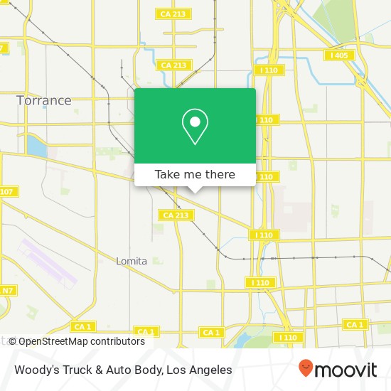 Mapa de Woody's Truck & Auto Body