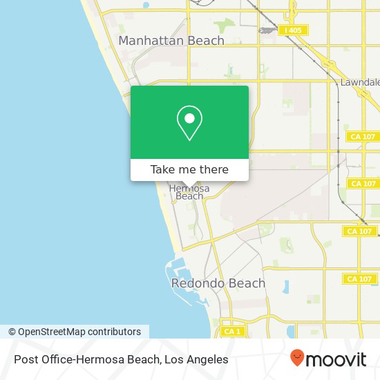 Mapa de Post Office-Hermosa Beach