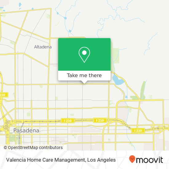 Valencia Home Care Management map