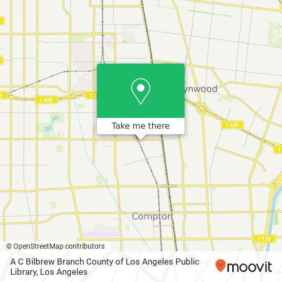 Mapa de A C Bilbrew Branch County of Los Angeles Public Library