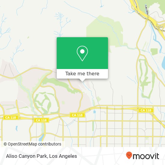 Mapa de Aliso Canyon Park