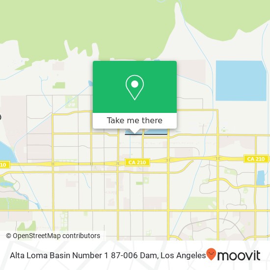 Alta Loma Basin Number 1 87-006 Dam map