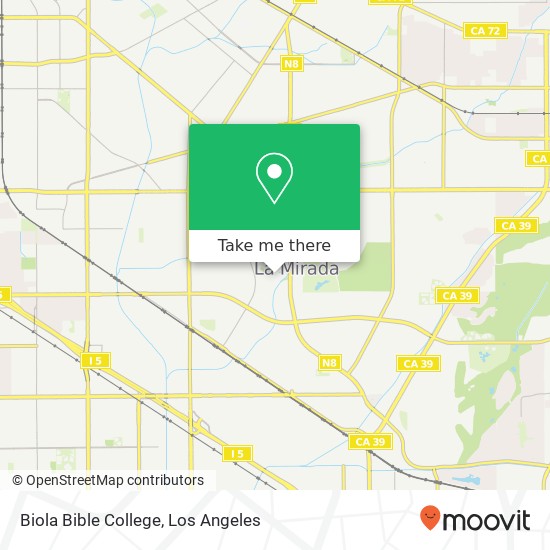 Biola Bible College map