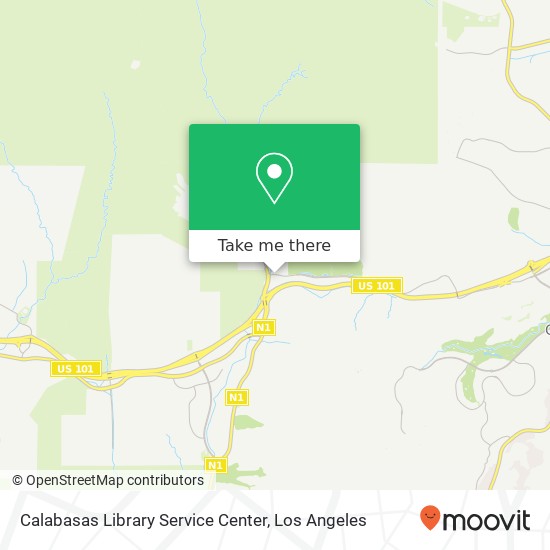 Calabasas Library Service Center map