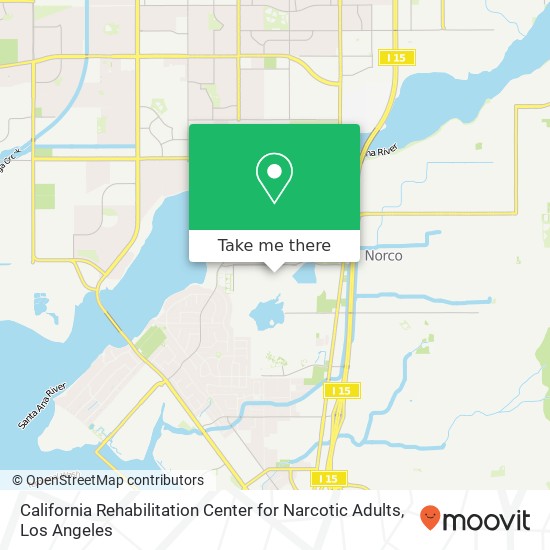 California Rehabilitation Center for Narcotic Adults map