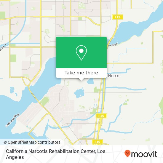 Mapa de California Narcotis Rehabilitation Center