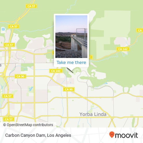 Mapa de Carbon Canyon Dam