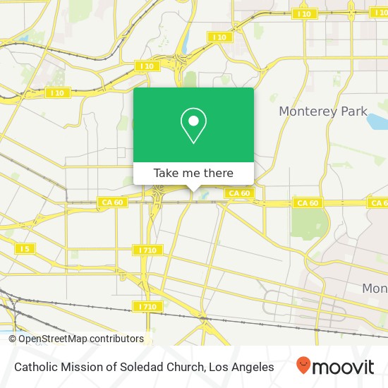 Mapa de Catholic Mission of Soledad Church