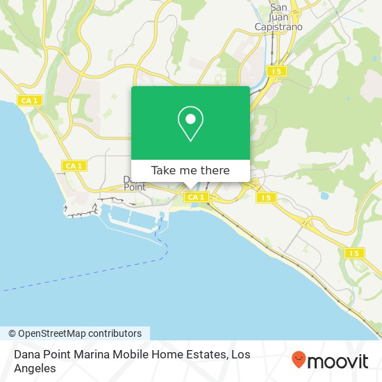 Mapa de Dana Point Marina Mobile Home Estates