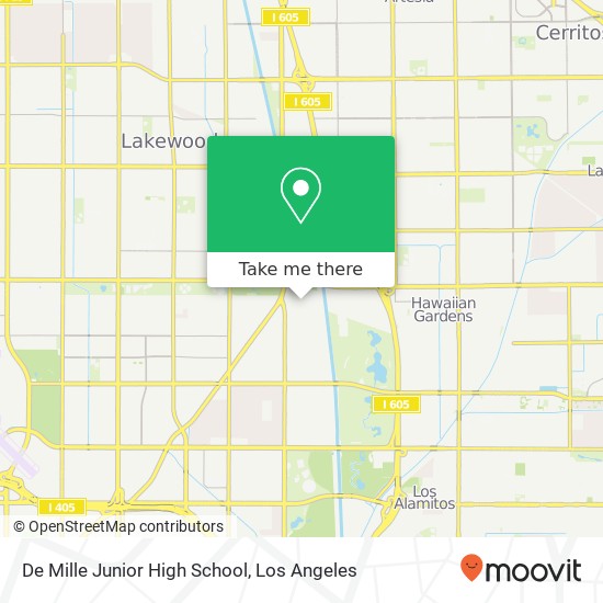 De Mille Junior High School map