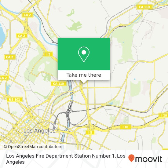 Los Angeles Fire Department Station Number 1 map