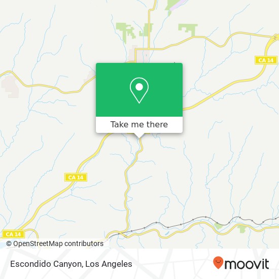 Mapa de Escondido Canyon