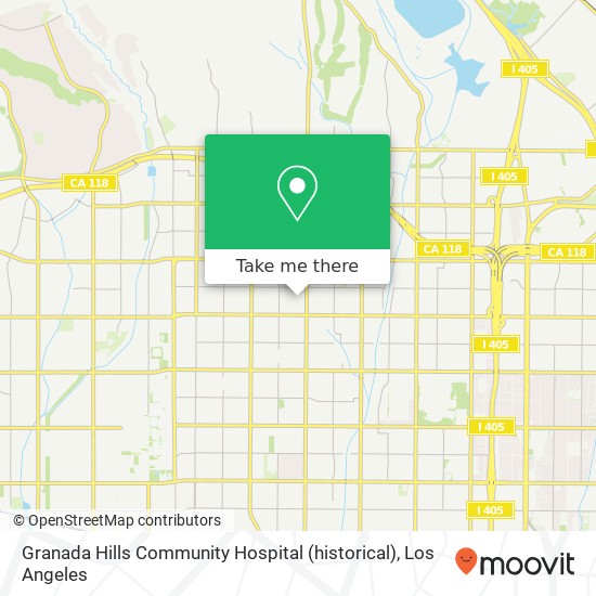 Mapa de Granada Hills Community Hospital (historical)