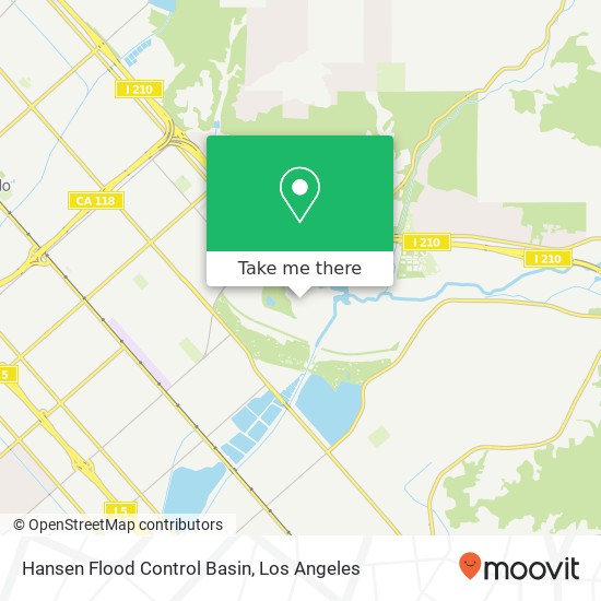 Hansen Flood Control Basin map