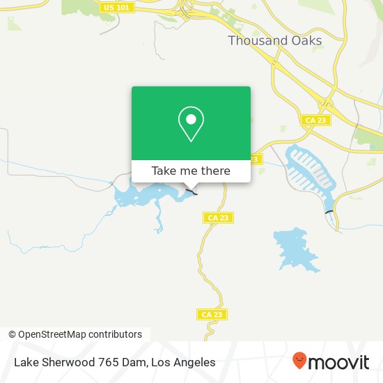 Mapa de Lake Sherwood 765 Dam