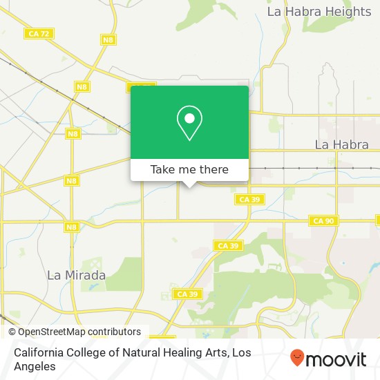 California College of Natural Healing Arts map