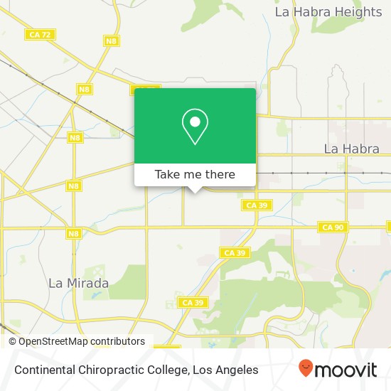 Continental Chiropractic College map