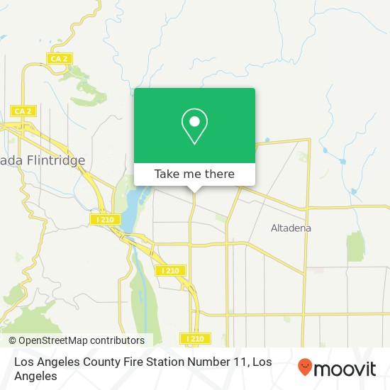 Los Angeles County Fire Station Number 11 map