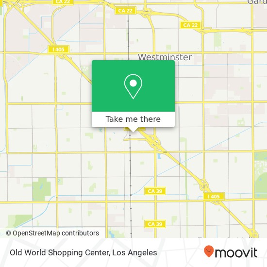 Old World Shopping Center map