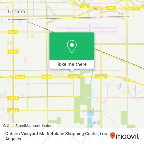 Mapa de Ontario Vineyard Marketplace Shopping Center