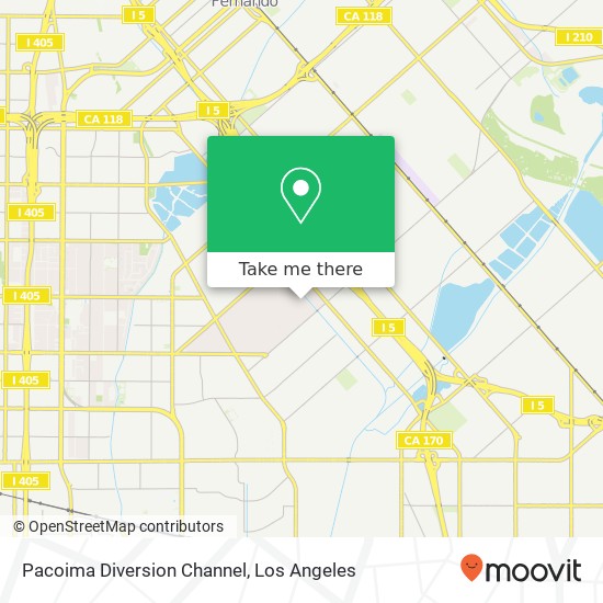 Pacoima Diversion Channel map