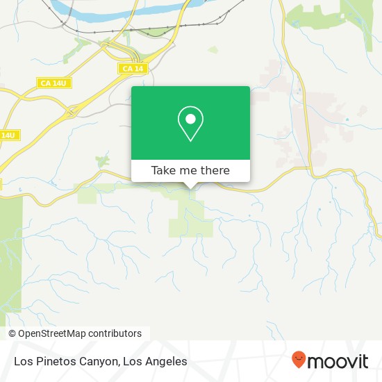 Los Pinetos Canyon map