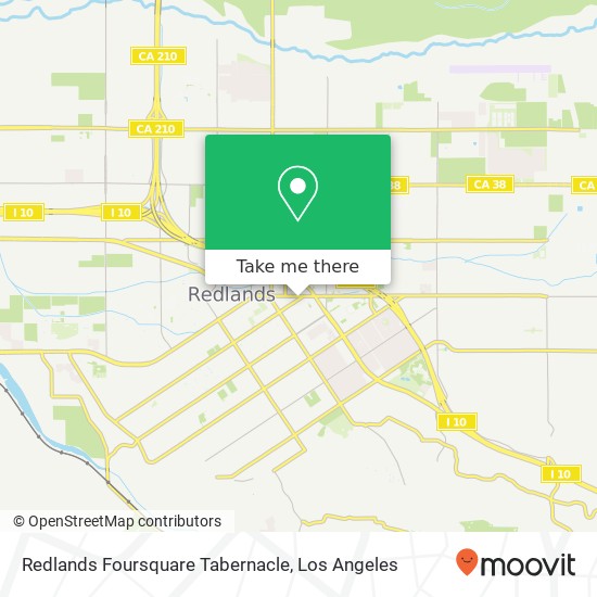 Mapa de Redlands Foursquare Tabernacle