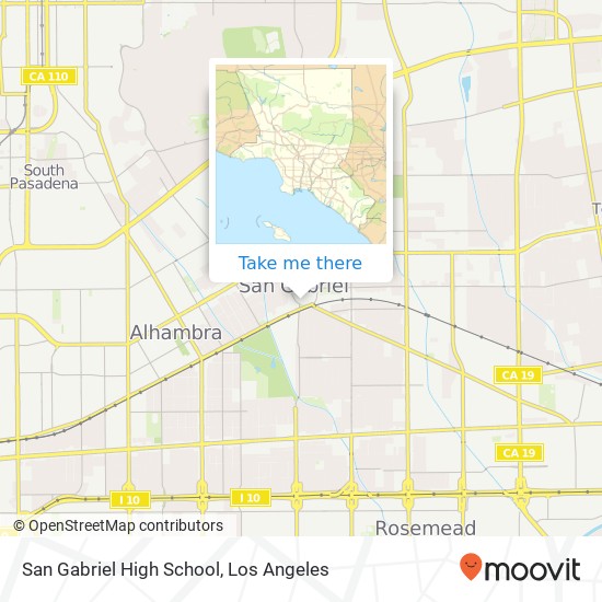 San Gabriel High School map