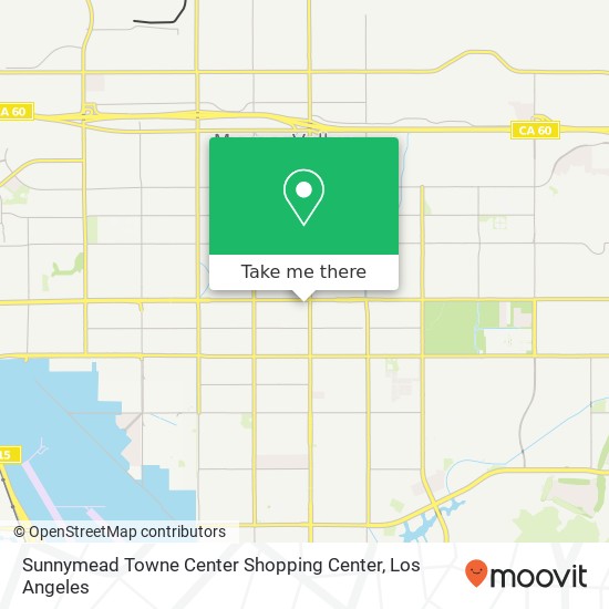Mapa de Sunnymead Towne Center Shopping Center