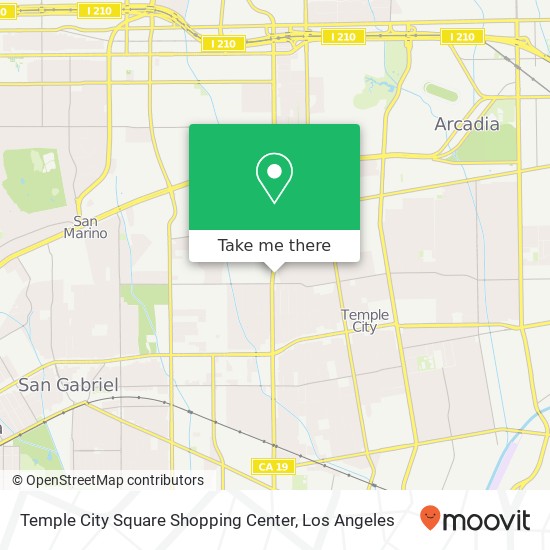 Mapa de Temple City Square Shopping Center