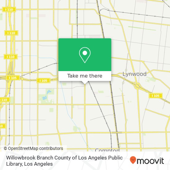 Mapa de Willowbrook Branch County of Los Angeles Public Library