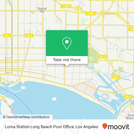 Loma Station Long Beach Post Office map
