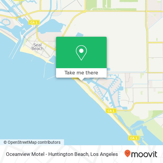Oceanview Motel - Huntington Beach map