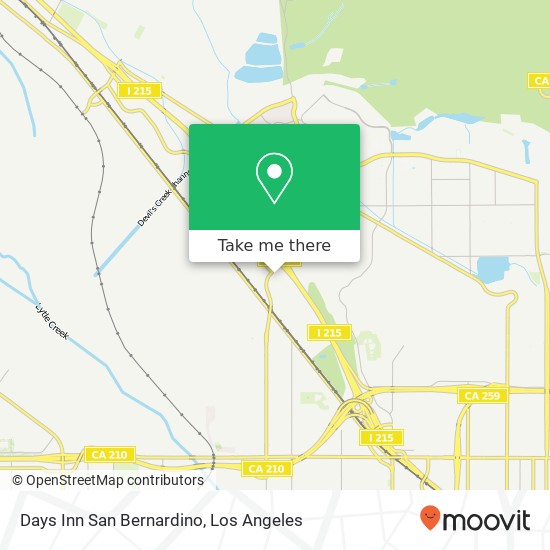Days Inn San Bernardino map