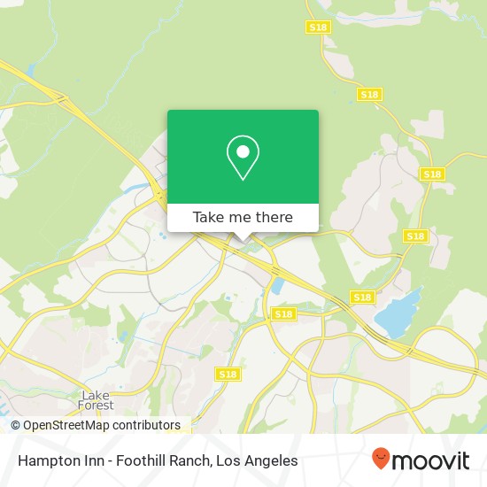 Hampton Inn - Foothill Ranch map