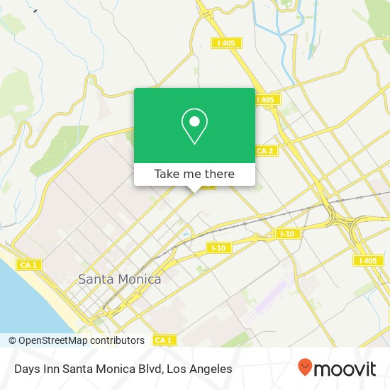 Days Inn Santa Monica Blvd map