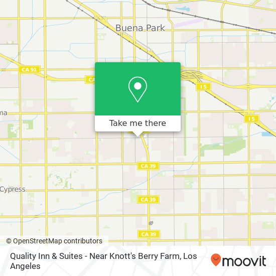 Quality Inn & Suites - Near Knott's Berry Farm map