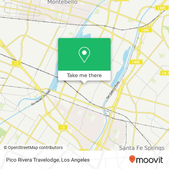 Pico Rivera Travelodge map