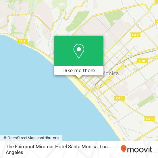 The Fairmont Miramar Hotel Santa Monica map